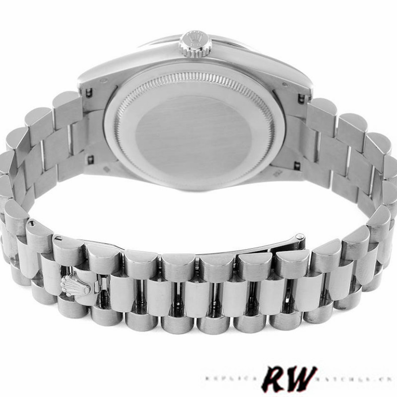 Rolex Day-Date 118389 Diamond Bezel MOP White Dial 36MM Unisex Replica Watch