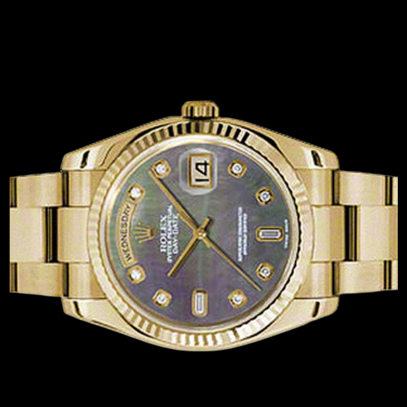 Rolex Day-Date 118238 Dark Mother of Pearl Diamond 36mm Unisex Replica Watch
