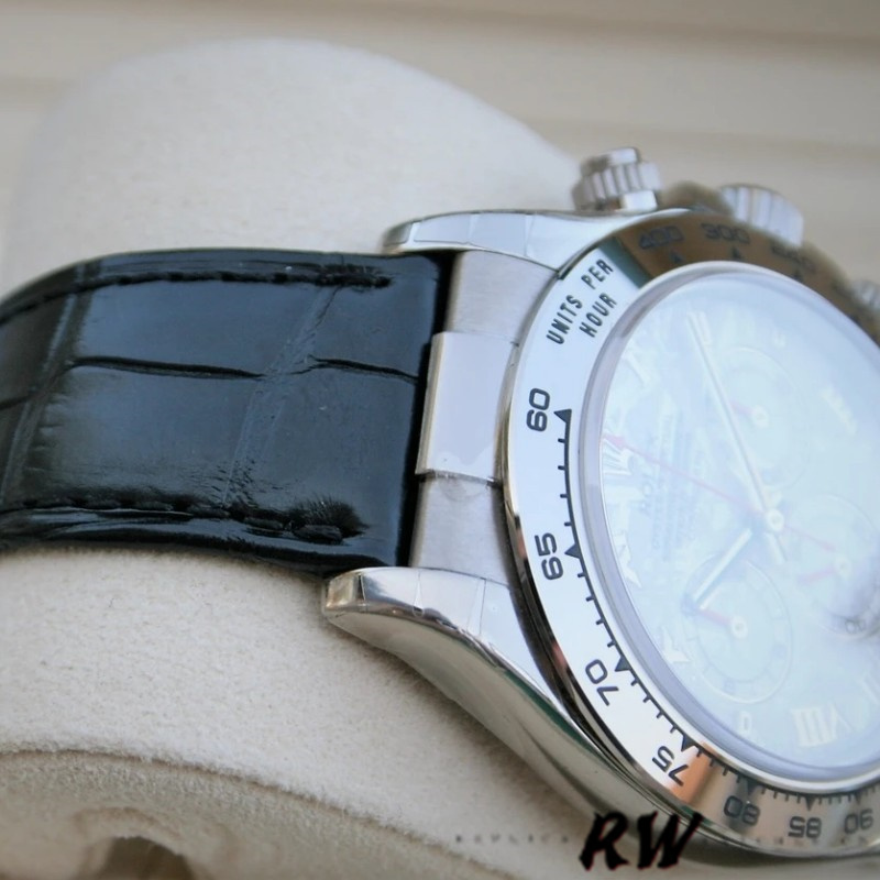 Rolex Daytona 116519 Meteorite Dial Leather strap 40mm Mens Replica Watch