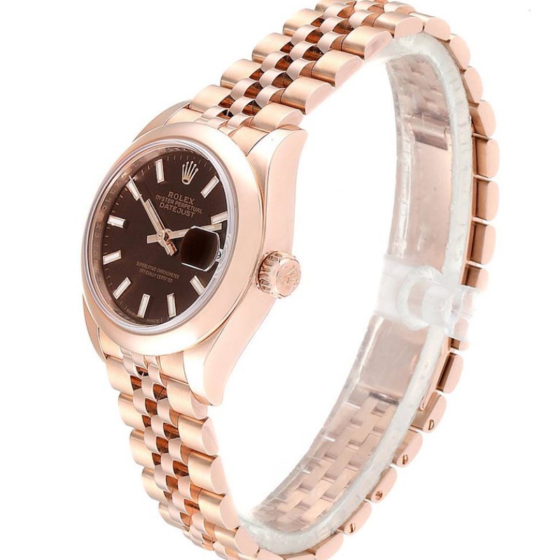 Rolex Datejust 279165 Chocolate Brown Dial Domed Bezel 28mm Lady Replica Watch