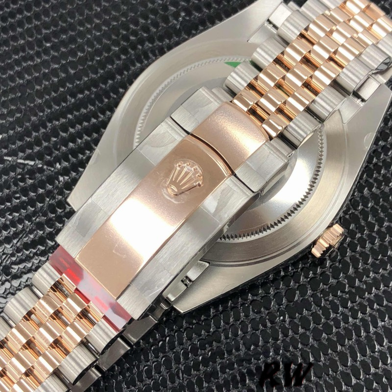 Rolex Datejust 126301 Rose Gold Chocolate Brown Diamonds Dial 41MM Mens Replica Watch