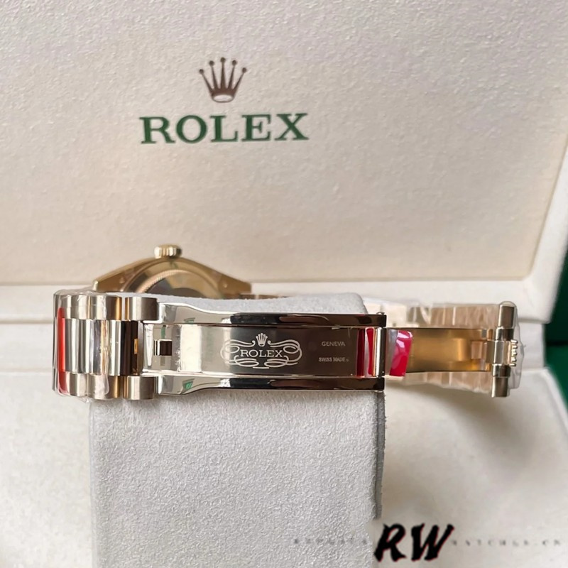 Rolex Day Date 128348RBR MOP Yellow Gold 36MM Unisex Replica Watch