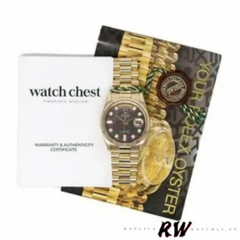 Rolex Day-Date 118238 Dark Mother of Pearl 36mm Unisex Replica Watch