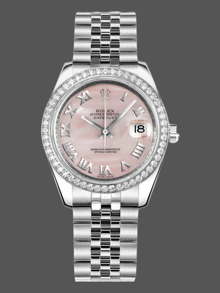 Rolex Datejust 178384 Pink Mother of Pearl Dial 31MM Lady Replica Watch