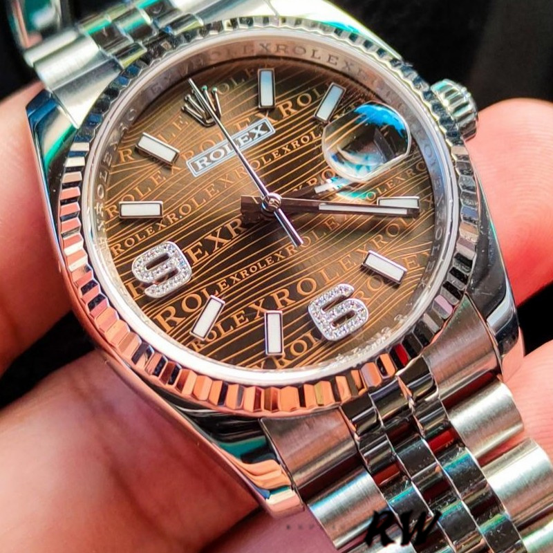Rolex Datejust 116234 Stainless Steel Case Bronze Dial 36mm Unisex Replica Watch