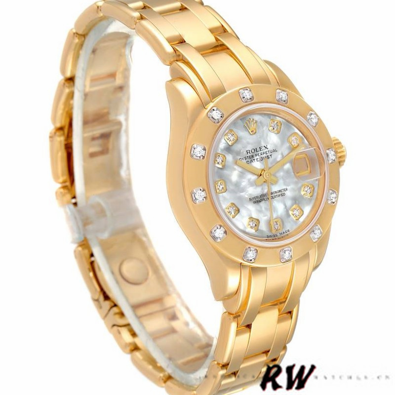 Rolex Pearlmaster 80318 MOP Diamond Dial 29MM Lady Replica Watch