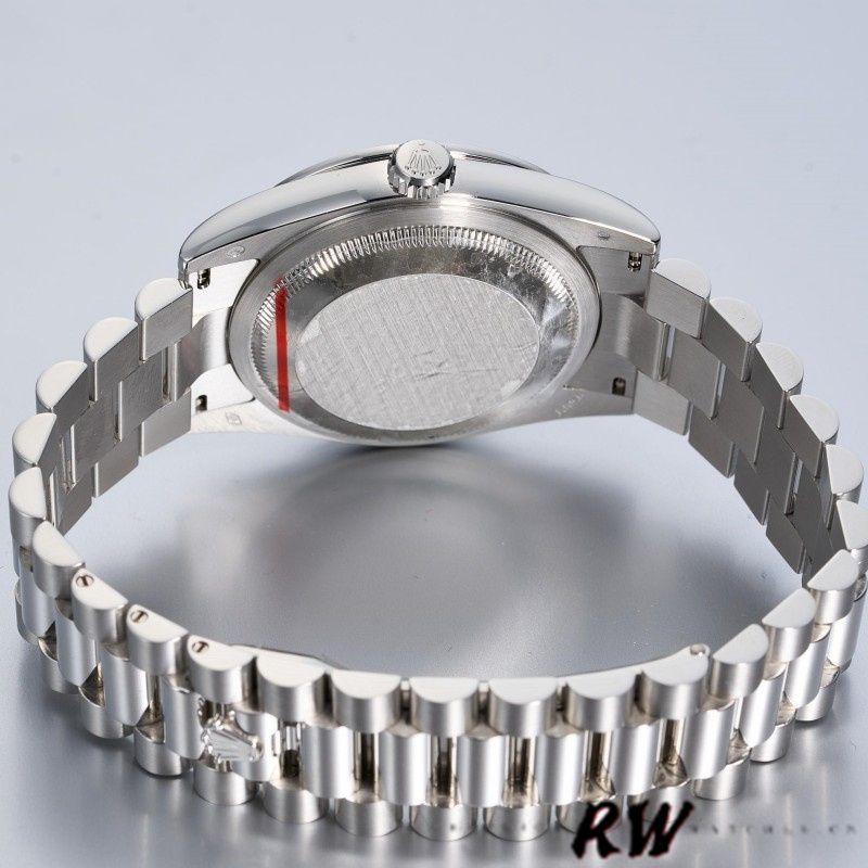 Rolex Day Date 118346 Platinum Diamond Bezel Meteorite Dial 36mm Unisex Replica Watch