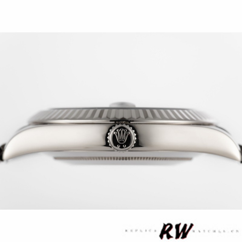 Rolex Day-Date 218239 Concentric Circle Black Dial White Gold 41MM Mens Replica Watch