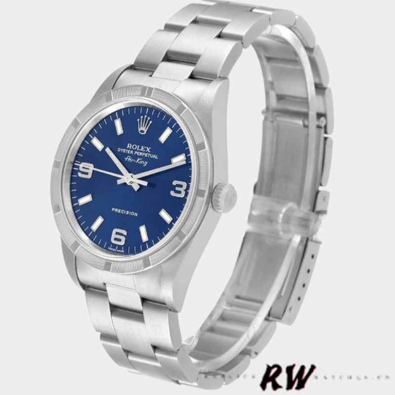 Rolex Oyster Perpetual 177210 Stainless Steel Blue Dial 31mm Lady Replica Watch