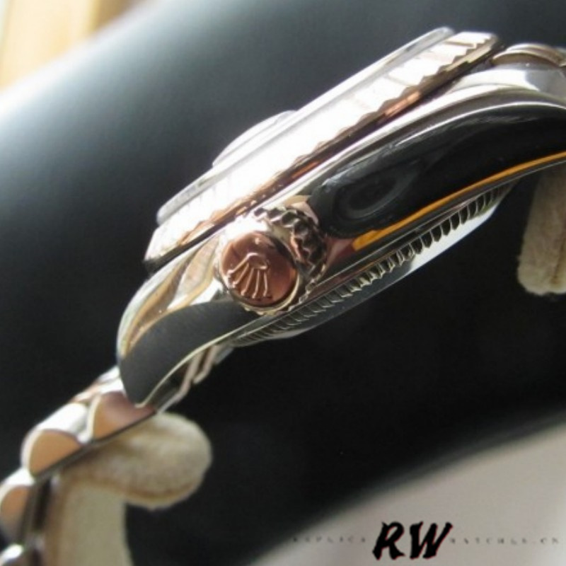 Rolex Datejust 179171 Black Mother of Pearl Dial Fluted Bezel 26MM Lady Replica Watch