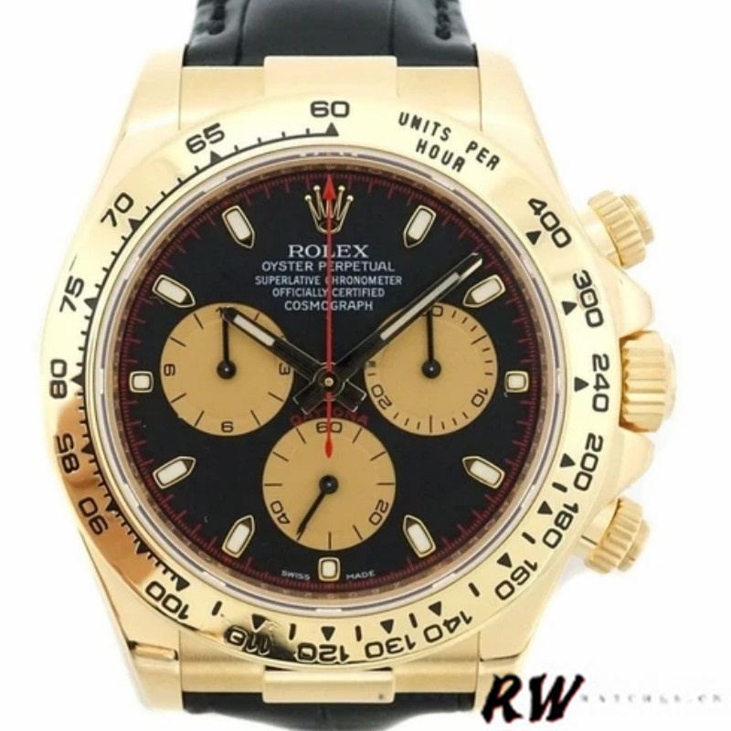 Rolex Cosmograph Daytona 116518 Black And Champagne Dial 40mm Mens Replica Watch