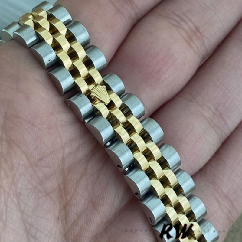 Rolex Datejust 179163 Champagne Jubilee Diamond Dial Domed Dezel 26MM Lady Replica Watch