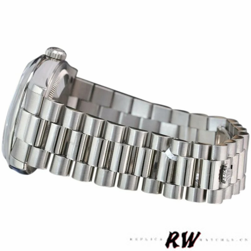 Rolex Day-Date 118209 Silver Dial White Gold 36mm Unisex Replica Watch