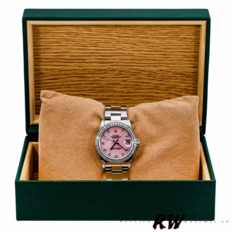 Rolex Datejust Pink Diamond Dial Oyster Bracelet 279384RBR PDO 28mm Lady Replica Watch