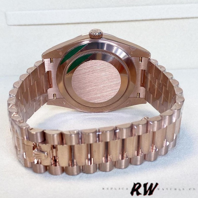 Rolex Day-Date 228345RBR 0007 Sundust Diamond Dial Diamond Bezel 40mm Mens Replica Watch