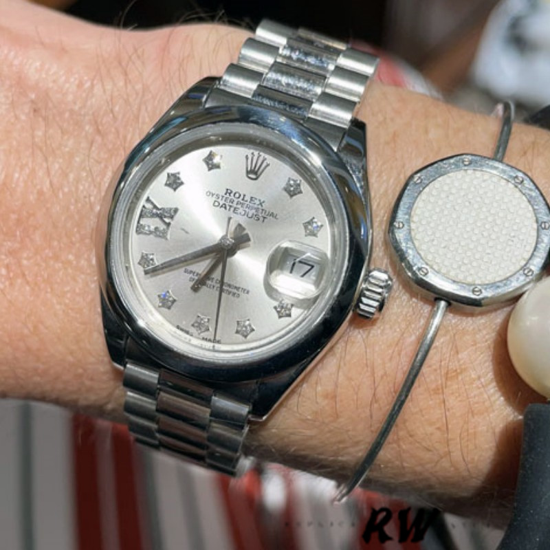 Rolex Datejust 279166 Silve Dial Diamond Domed Bezel 28mm Lady Replica Watch
