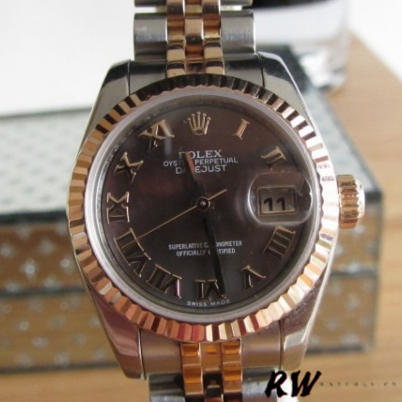 Rolex Datejust 179171 Black Mother of Pearl Dial Fluted Bezel 26MM Lady Replica Watch