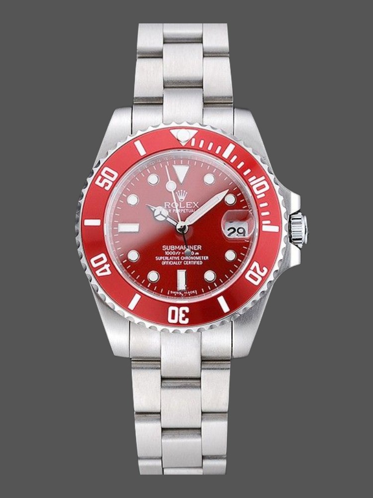 Rolex Submariner 116610 Stainless Steel 40MM Red Dial Mens Replica Watch