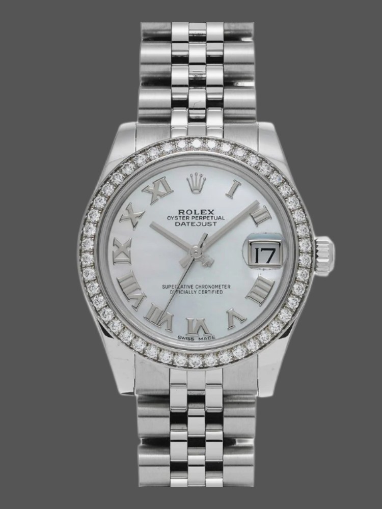 Rolex Datejust 178384 White Mother of pearl Dial 31MM Lady Replica Watch