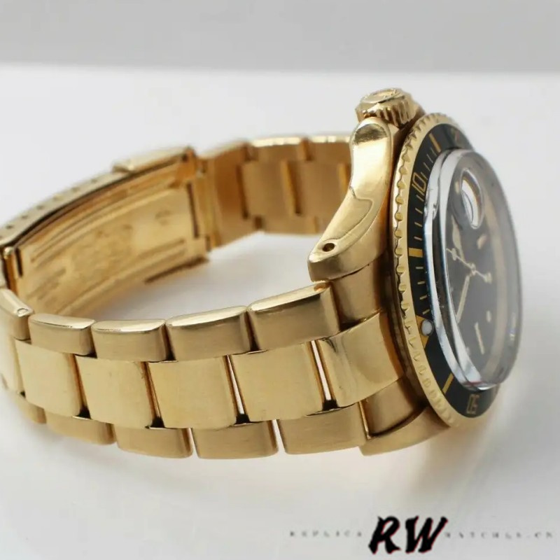 Rolex Submariner 1680/8 Black dial Yellow Gold 40mm Mens Replica Watch
