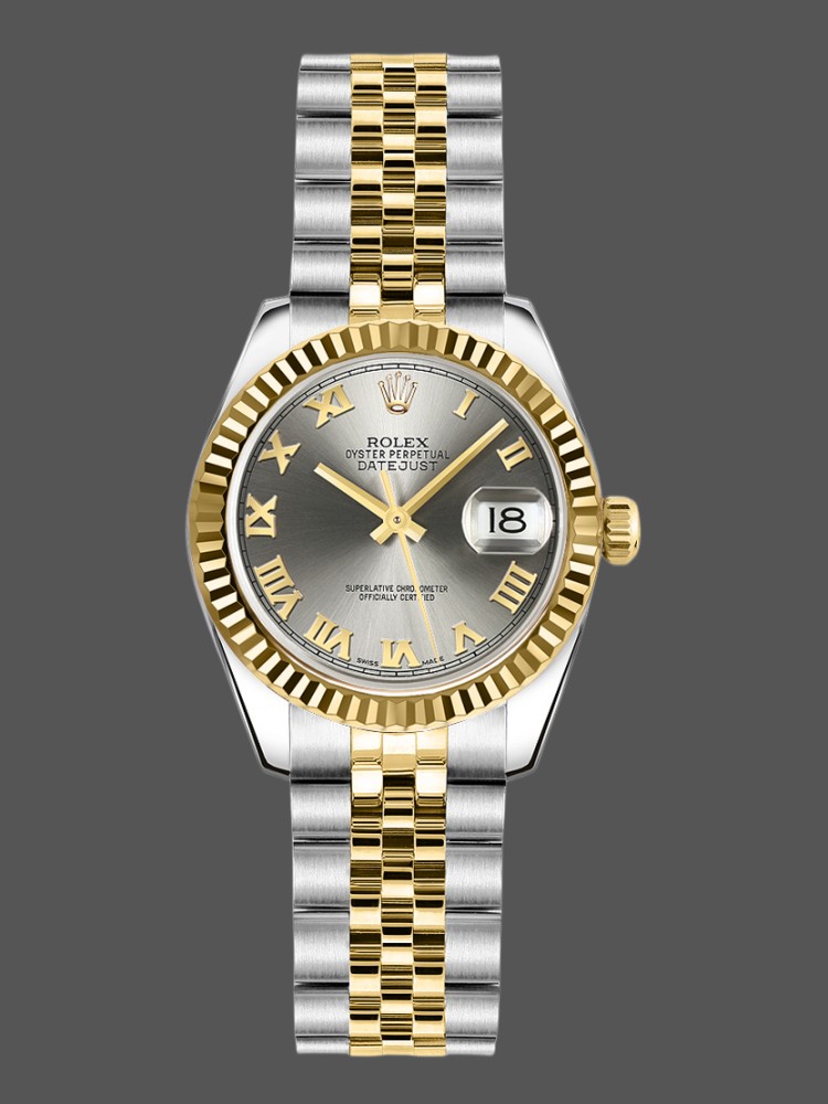 Rolex Datejust 179173 Grey Roman Numeral Dial 26MM Lady Replica Watch