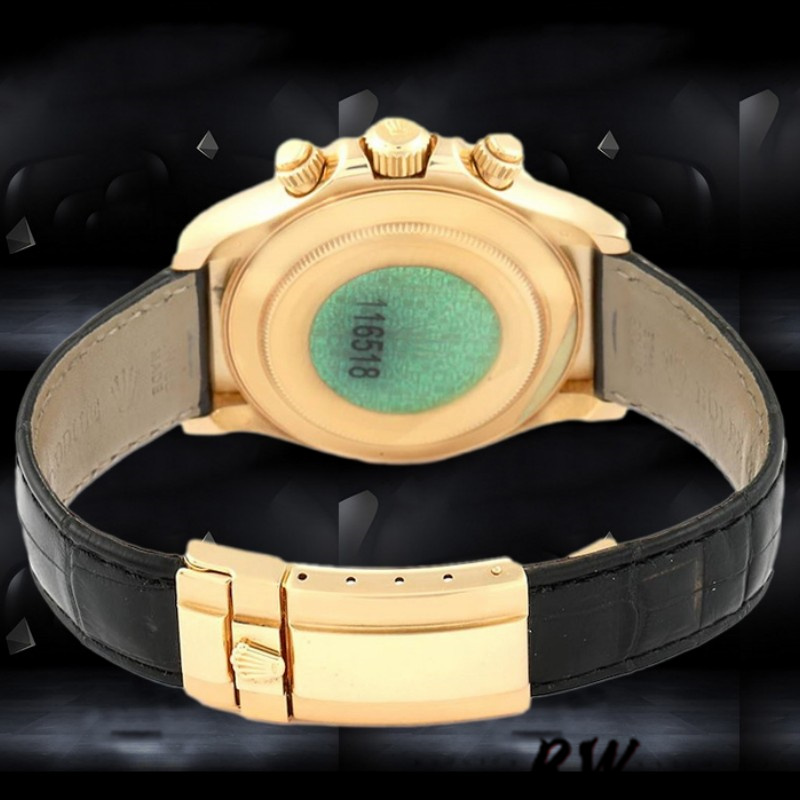 Rolex Cosmograph Daytona 116518 Champagne Dial Yellow Gold Bezel 40mm Mens Replica Watch