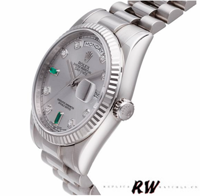 Rolex Day-Date 118239 Rhodium grey Dial 36mm Unisex Replica Watch