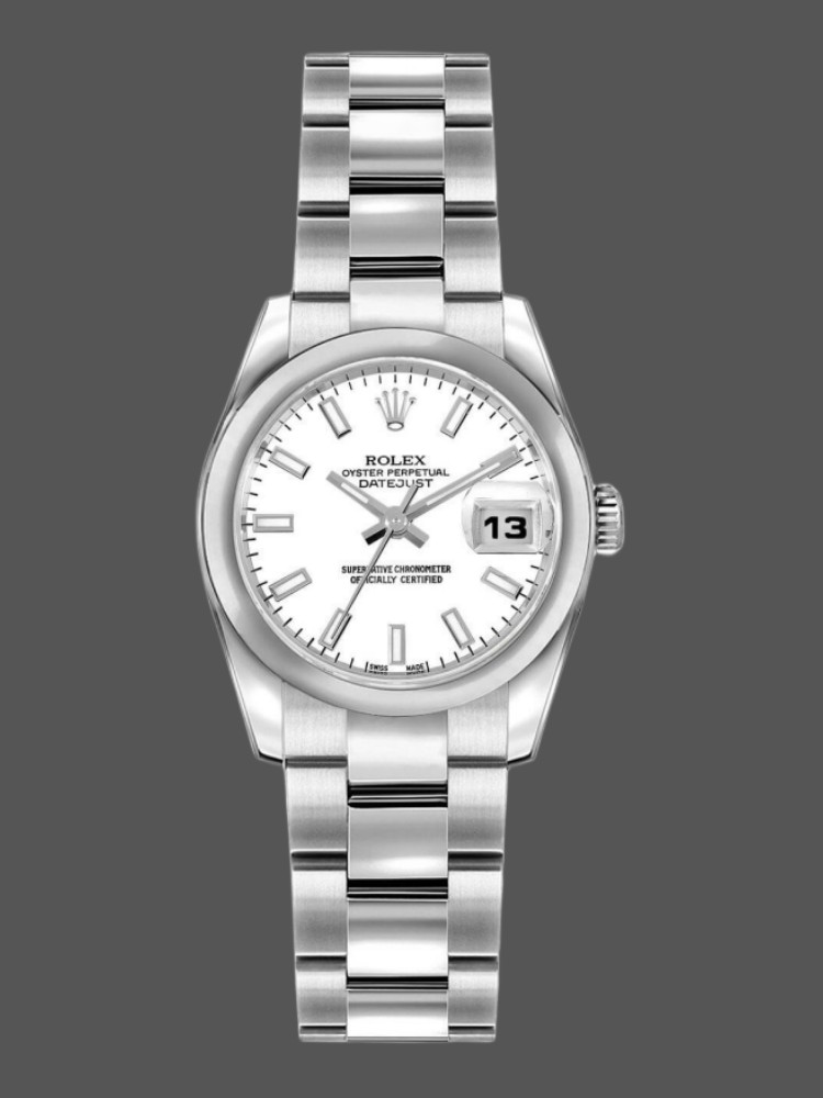 Rolex Datejust 179160 White Index Dial Domed Bezel 26MM Lady Replica Watch