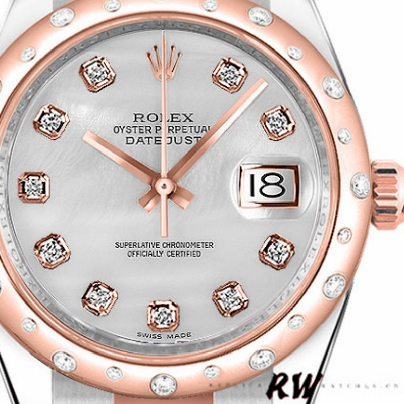 Rolex Datejust 178341 White Mother of Pearl Diamonds Dial 31MM Lady Replica Watch