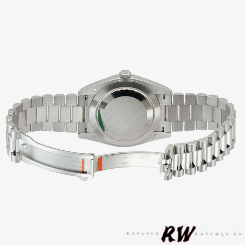 Rolex Day-Date 228206 Blue Roman Numeral Dial Platinum 40MM Mens Replica Watch