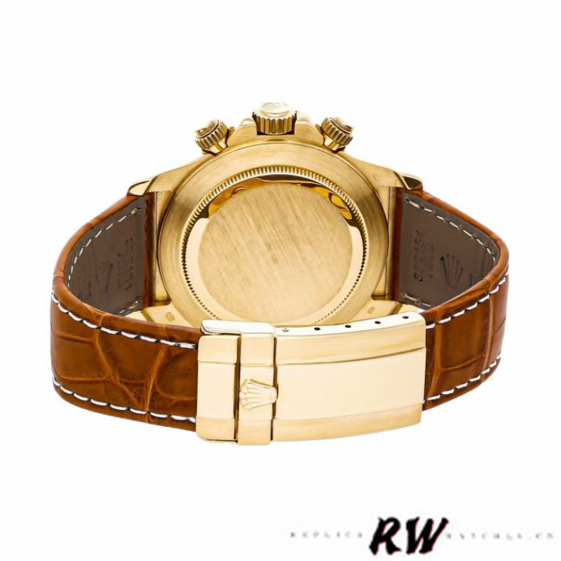 Rolex Daytona 16518 Black Diamond Dial Leather strap 40mm Mens Replica Watch