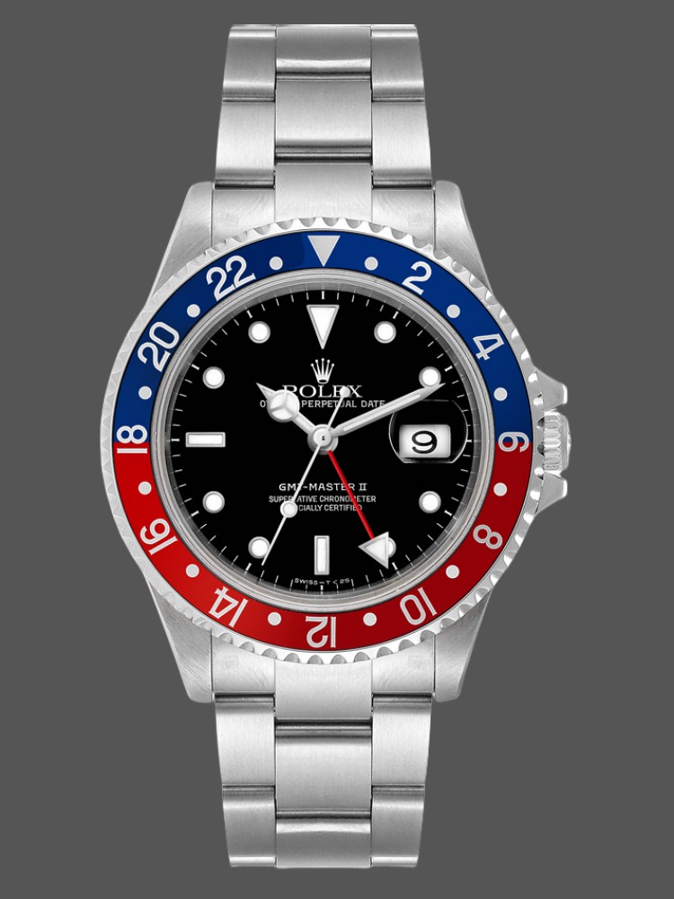 Rolex GMT-Master II 16710 Black Dial Blue Red Pepsi Bezel 40MM Mens Replica Watch