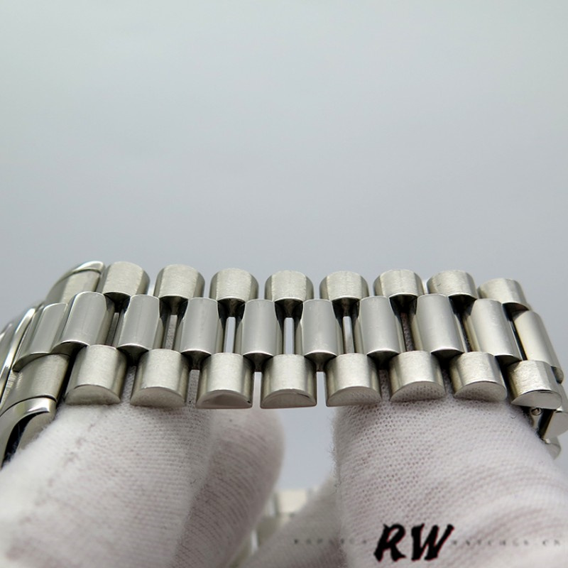 Rolex Day-Date 218206 Black Diamond Dial Platinum 41MM Mens Replica Watch