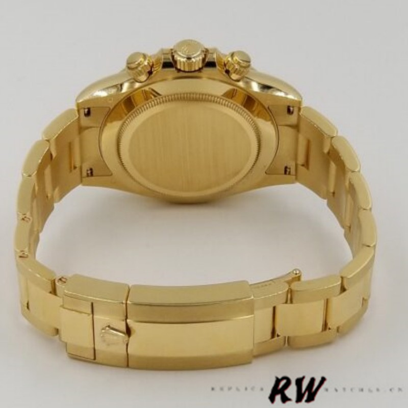 Rolex Daytona 116508 Yellow Gold Champagne Index Dial 40MM Mens Replica Watch