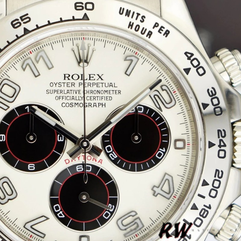 Rolex Daytona 116519 Panda Dial Black Leather Strap 40mm Mens Replica Watch