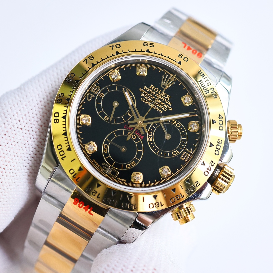 Rolex Cosmograph Daytona 116503 Black Diamond Dial 40MM Mens Replica Watch