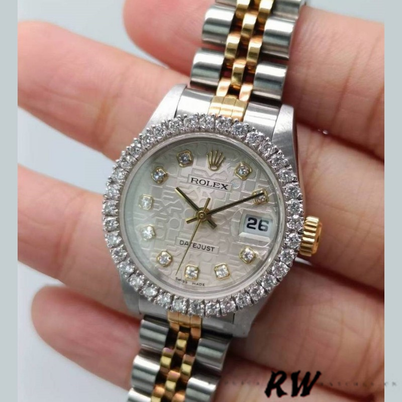 Rolex Datejust 179383 Silver Jubilee Dial 26MM Lady Replica Watch
