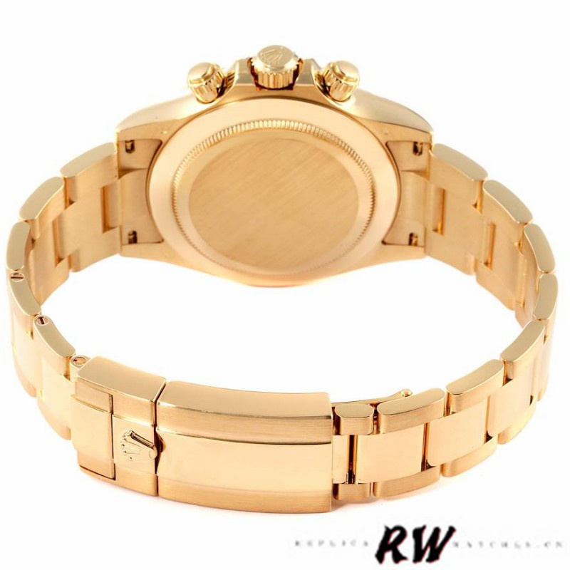 Rolex Daytona 116508 Yellow Gold Black Dial 40MM Mens Replica Watch