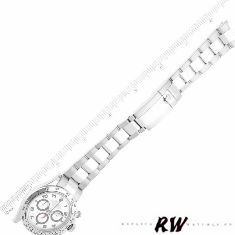 Rolex Cosmograph Daytona 116509 Silver Arabic Dial White Gold 40MM Mens Replica Watch