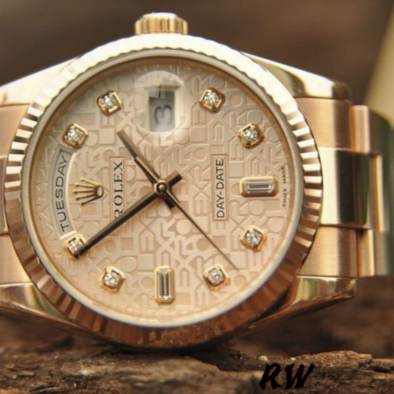 Rolex Day-Date 118205 Jubilee Champagne Dial 36mm Unisex Replica Watch