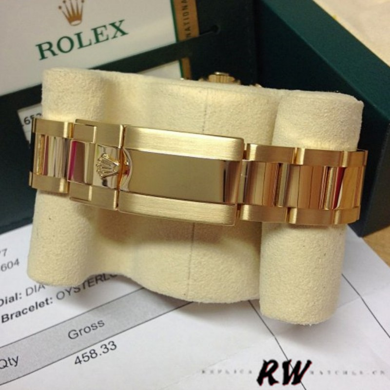 Rolex Daytona 116528 Yellow Gold Mother of Pearl Diamond Dial 40mm Mens Replica Watch