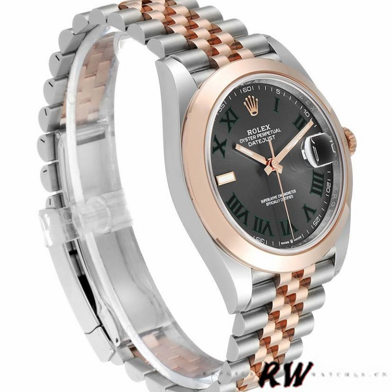 Rolex Datejust 126301 Rose Gold Slate Grey Wimbledon Dial 41MM Mens Replica Watch