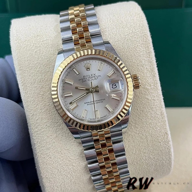 Rolex Datejust 28mm 279173 0019 Silver Index Dial Fluted Bezel 28mm Lady Replica Watch