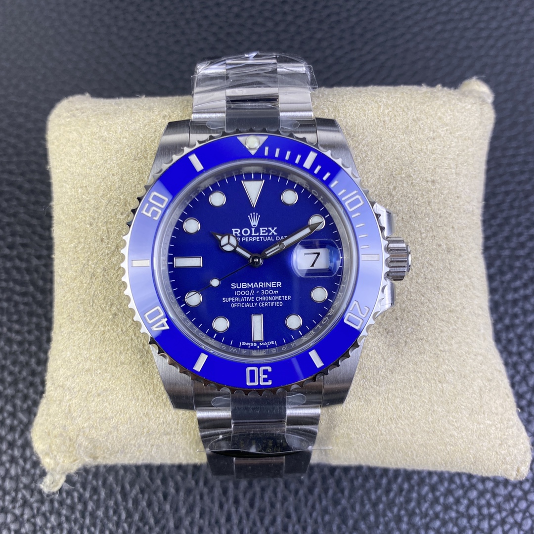 Rolex Submariner 116619LB White Gold Blue Dial 40mm Mens Replica Watch