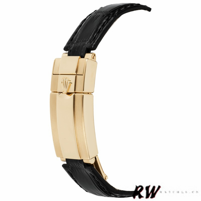 Rolex Daytona 116518 Leather Strap Diamond Champagne Dial 40mm Mens Replica Watch