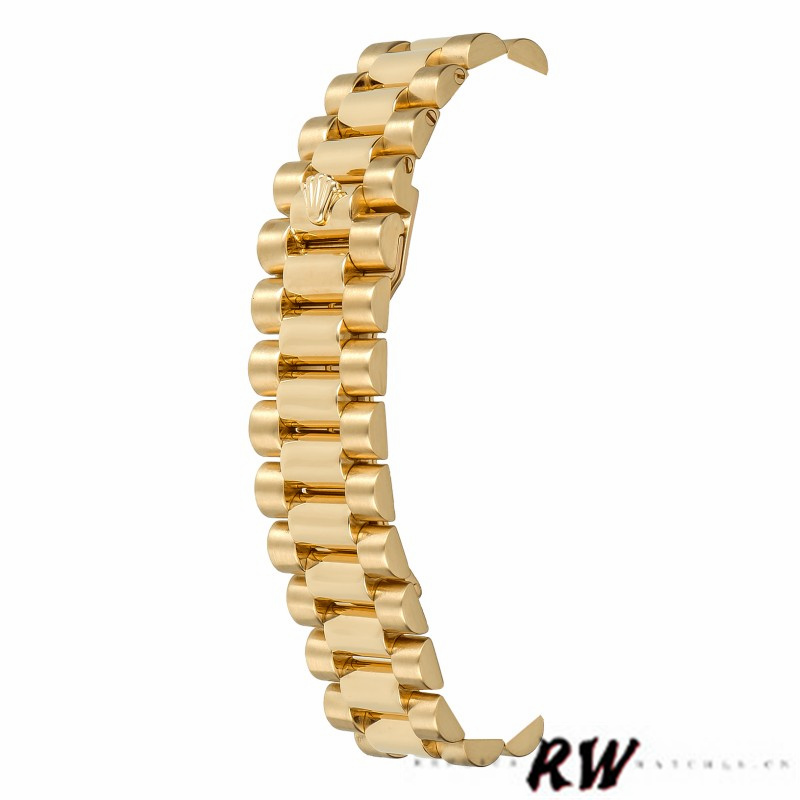 Rolex Day-Date 118338 Yellow gold White Roman Dial 36mm Unisex Replica Watch