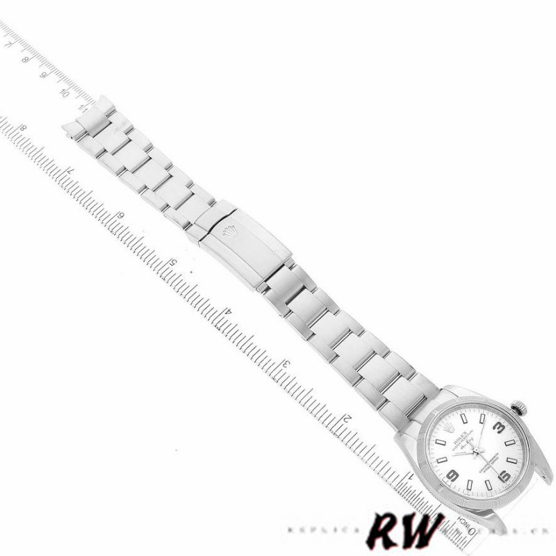 Rolex Oyster Perpetual Air King 114210 White Dial 34mm Unisex replica watch