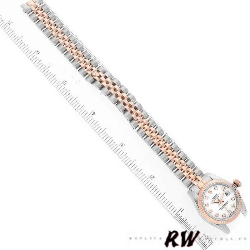 Rolex Datejust 179171 White Diamond Dial Fluted Bezel 26MM Lady Replica Watch