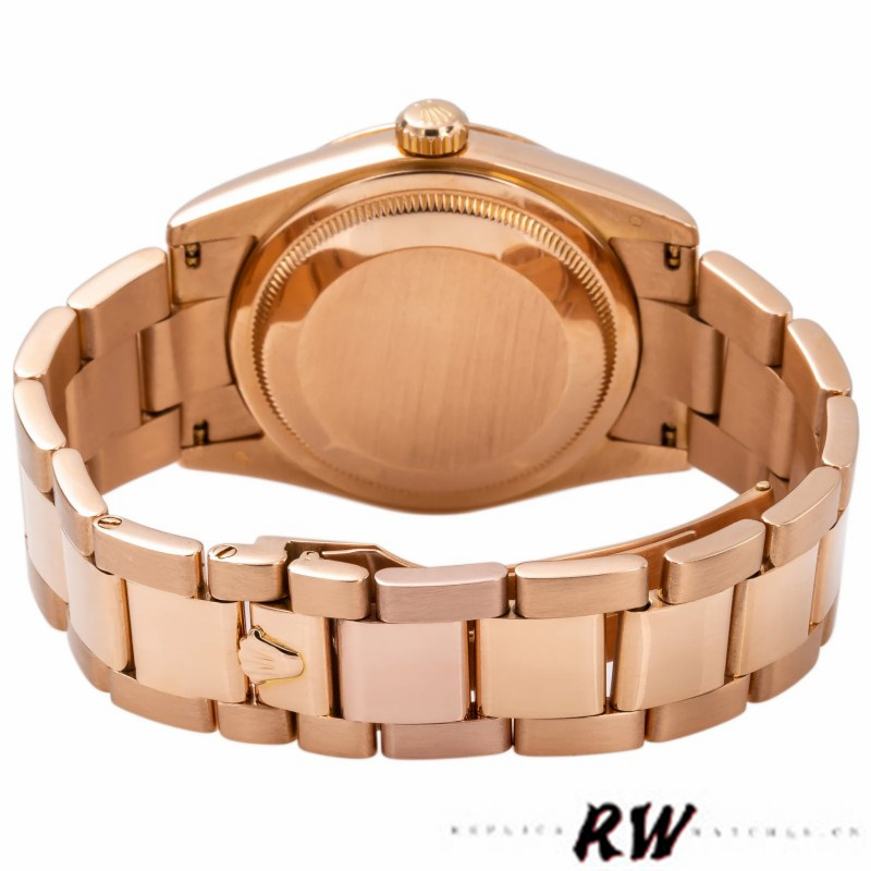 Rolex Day-Date 118235 Pink Roman Numeral dial Fluted Bezel 36mm Lady Replica Watch