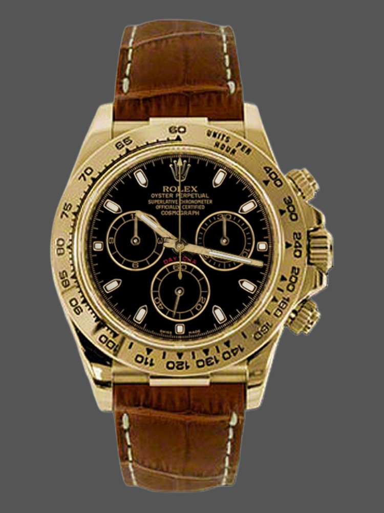 Rolex Cosmograph Daytona 116518 Brown Leather Strap 40mm Mens Replica Watch